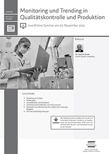 Monitoring und Trending in Qualitätskontrolle und Produktion - Live Online Seminar