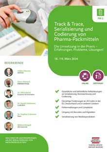 Track & Trace, Serialisierung und Codierung von Pharma-Packmitteln (PM 5) - Live Online Seminar