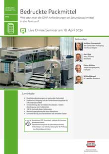 Bedruckte Packmittel (PM 6) - Live Online Seminar