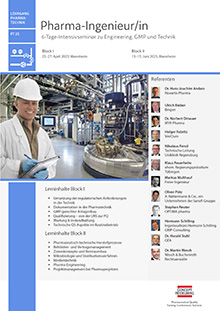Pharma-Ingenieur/in (PT 25) - Block I