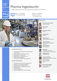 Pharma-Ingenieur/in (PT 25) - Block I - Live Online Seminar