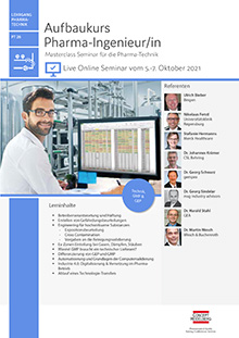 Live Online Seminar: Aufbaukurs Pharma-Ingenieur/in (PT 26)