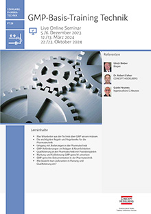 GMP-Basis-Training Technik (PT 28) - Live Online Seminar