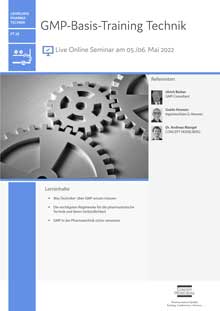 Live Online Seminar: GMP Basis Training TECHNIK (PT 28)