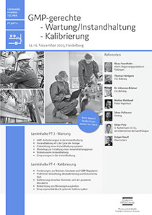 GMP-gerechte Wartung/Instandhaltung (PT 3)