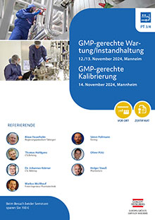 GMP-gerechte Wartung/Instandhaltung & Kalibrierung (PT 3 & PT 4)