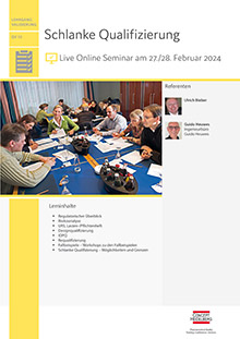 Schlanke Qualifizierung (QV 10) - Live Online Seminar