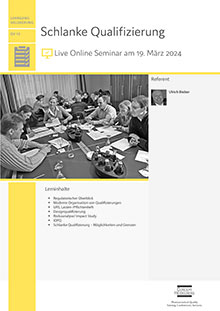 Schlanke Qualifizierung (QV 10) - Live Online Seminar
