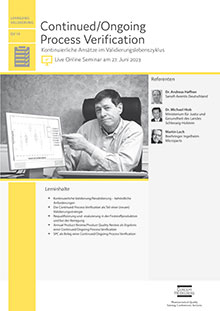 Continued/Ongoing Process Verification (QV 18) - Live Online Seminar