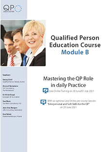 Live Online Training: Qualified Person Education Course - Module B Im Auftrag der European QP Association