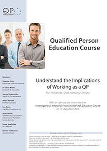 Pre-course Session: Investigational Medicinal Products (IMP) QP Education Course Im Auftrag der European QP Association