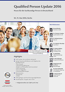Qualified Person Update 2016 - Neues für die Sachkundige Person in Deutschland