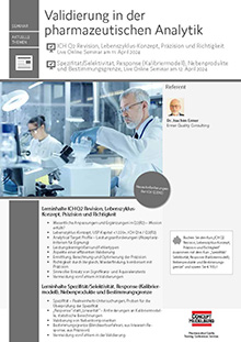 Validierung in der pharmazeutischen Analytik (Teil 1 und 2) - Live Online Seminar