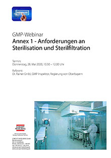 Webinar-Reihe Annex 1 - Anforderungen an Sterilisation und Sterilfiltration