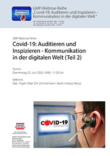 Webinar-Reihe Covid-19:  Auditieren und Inspizieren - Kommunikation in der digitalen Welt (Teil 2)