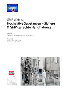 Hochaktive Substanzen - Sichere & GMP-gerechte Handhabung - Aufzeichnung Webinar