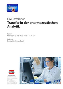 Webinar: Transfer in der Pharmazeutischen Analytik