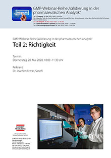 Webinar-Reihe Validierung in der pharmazeutischen Analytik: Richtigkeit