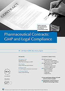 Pharmaceutical Contracts: GMP and Legal Compliance <p>(Im Auftrag der European Compliance Academy)