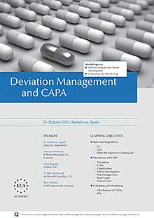 Deviation Management and CAPA <p>(Im Auftrag der European Compliance Academy)