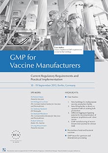 <u>Im Auftrag der European Compliance Academy</u> GMP for Vaccine Manufacturers